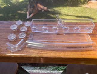 Food-grade nylon tube being cut to length